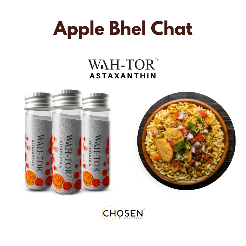 Apple Bhel Chat with WAH-TOR™ Astaxanthin Vegan Collagen Builder