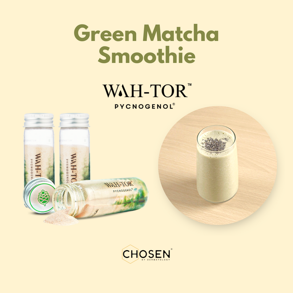 Green Matcha Smoothie with WAH-TOR™ Pycnogenol® Collagen Builder