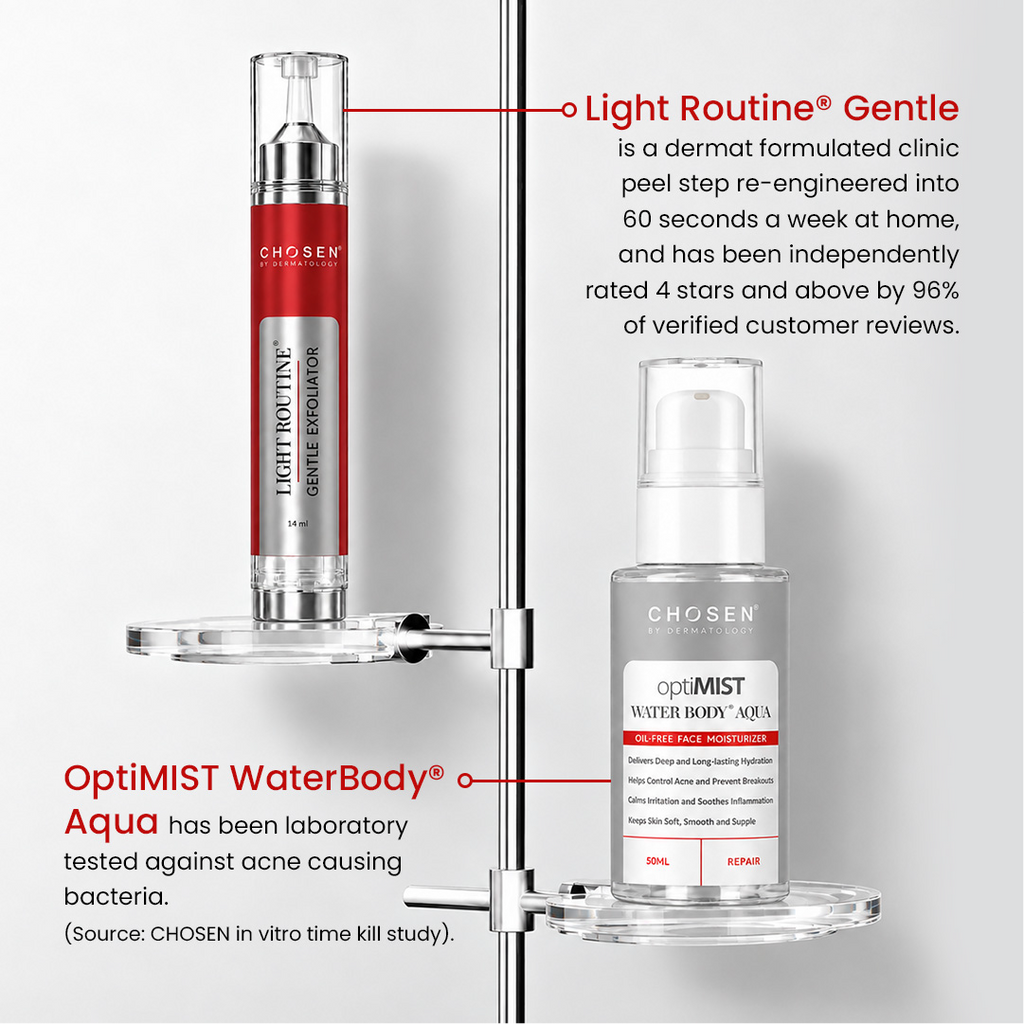 Light Routine® Gentle Exfoliator + OptiMIST WaterBody® Aqua