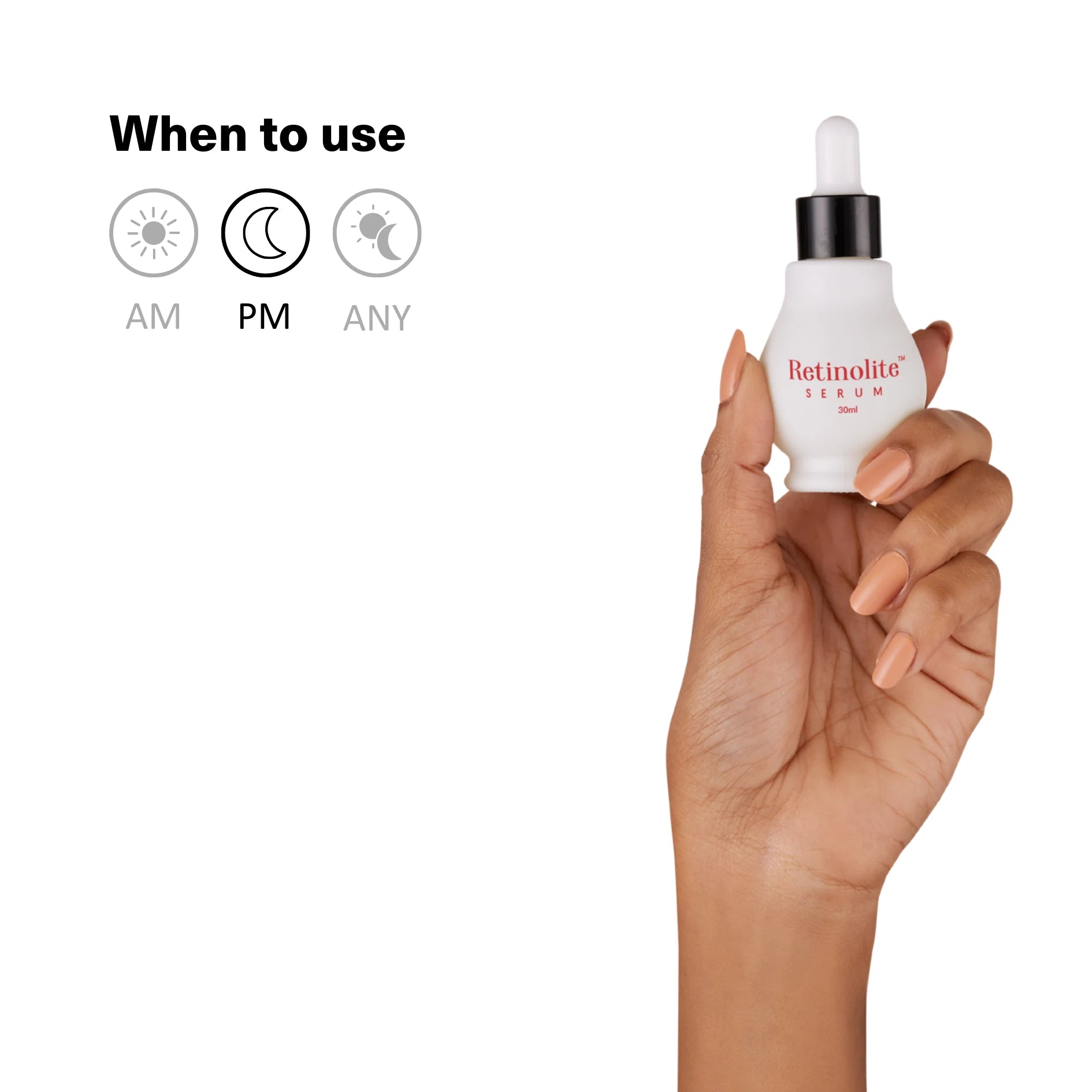 Best retinol face serum - hand image