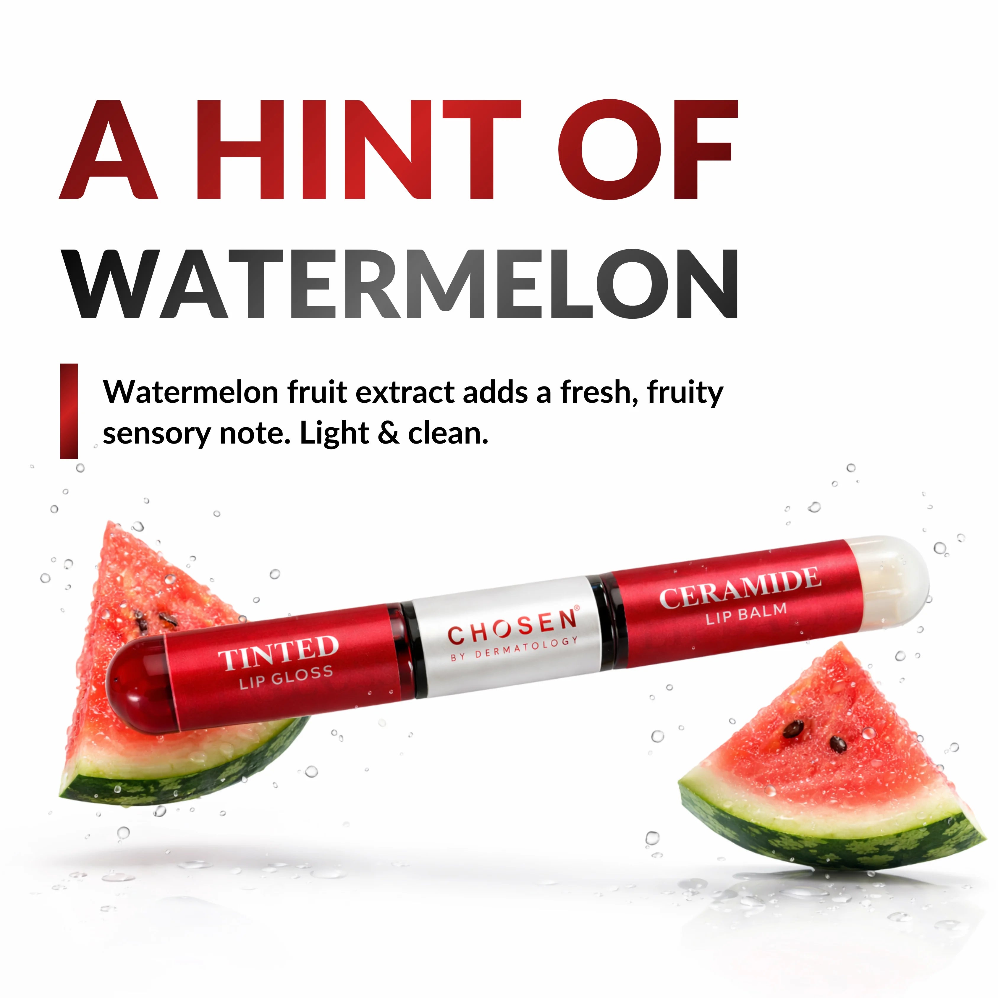 CHOSEN Tinted Lip Gloss + Ceramide Lip Balm Combo