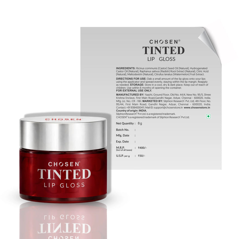 CHOSEN Tinted Lip Gloss | Plant derived lip colour
