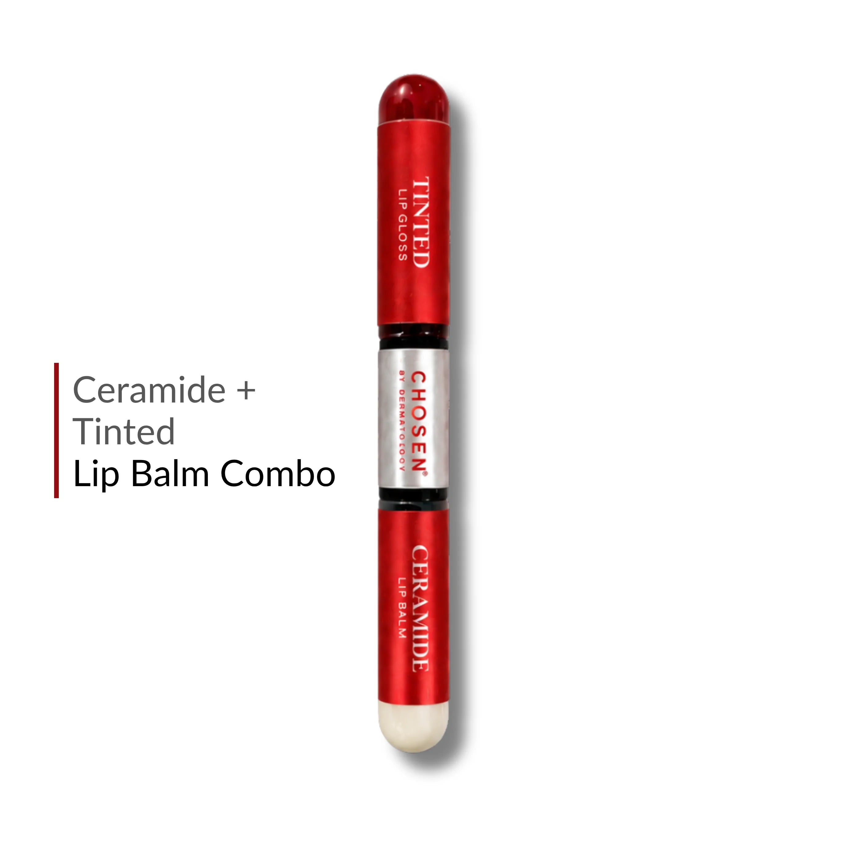 CHOSEN Tinted Lip Gloss + Ceramide Lip Balm Combo