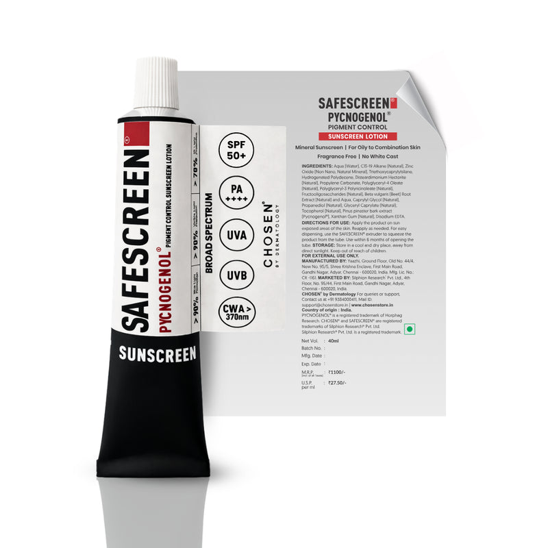 SAFESCREEN Pycnogenol Pigment Control Sunscreen