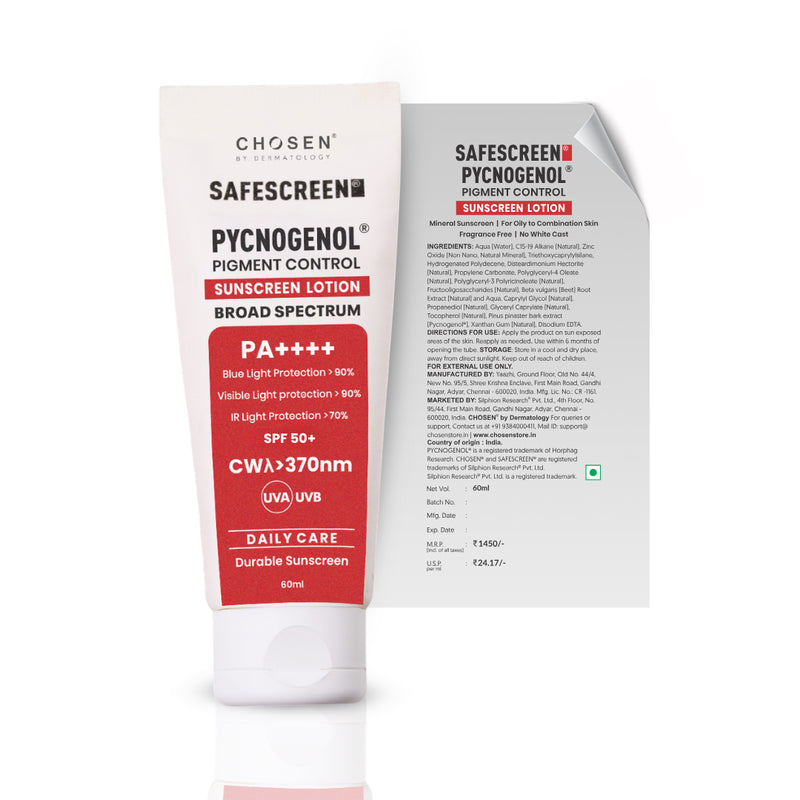 SAFESCREEN Pycnogenol Pigment Control Sunscreen