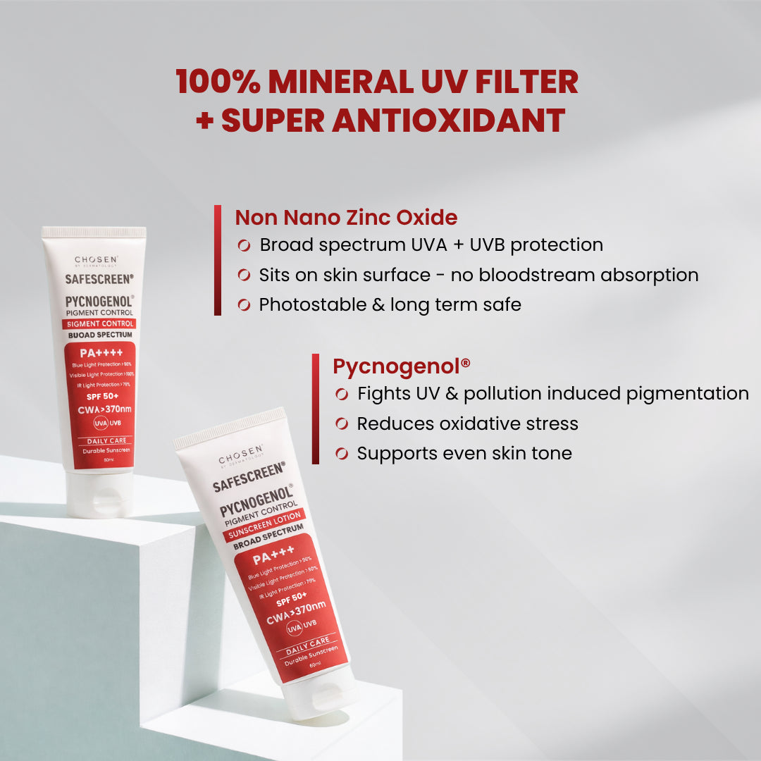 SAFESCREEN® Pycnogenol® Pigment Control Sunscreen Lotion SPF 50+