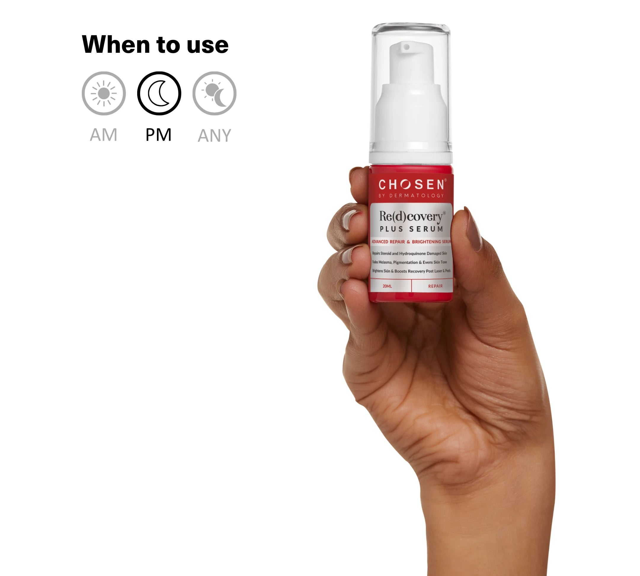 Redcovery Plus Face Serum - Hand Image