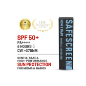Sunscreen Mom & Baby bottle with swatch