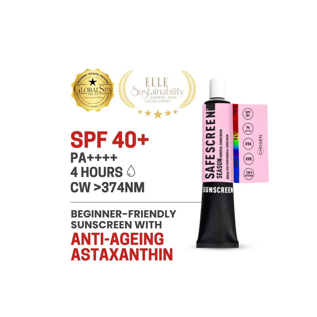 Sunscreen Seasun tube with swatch
