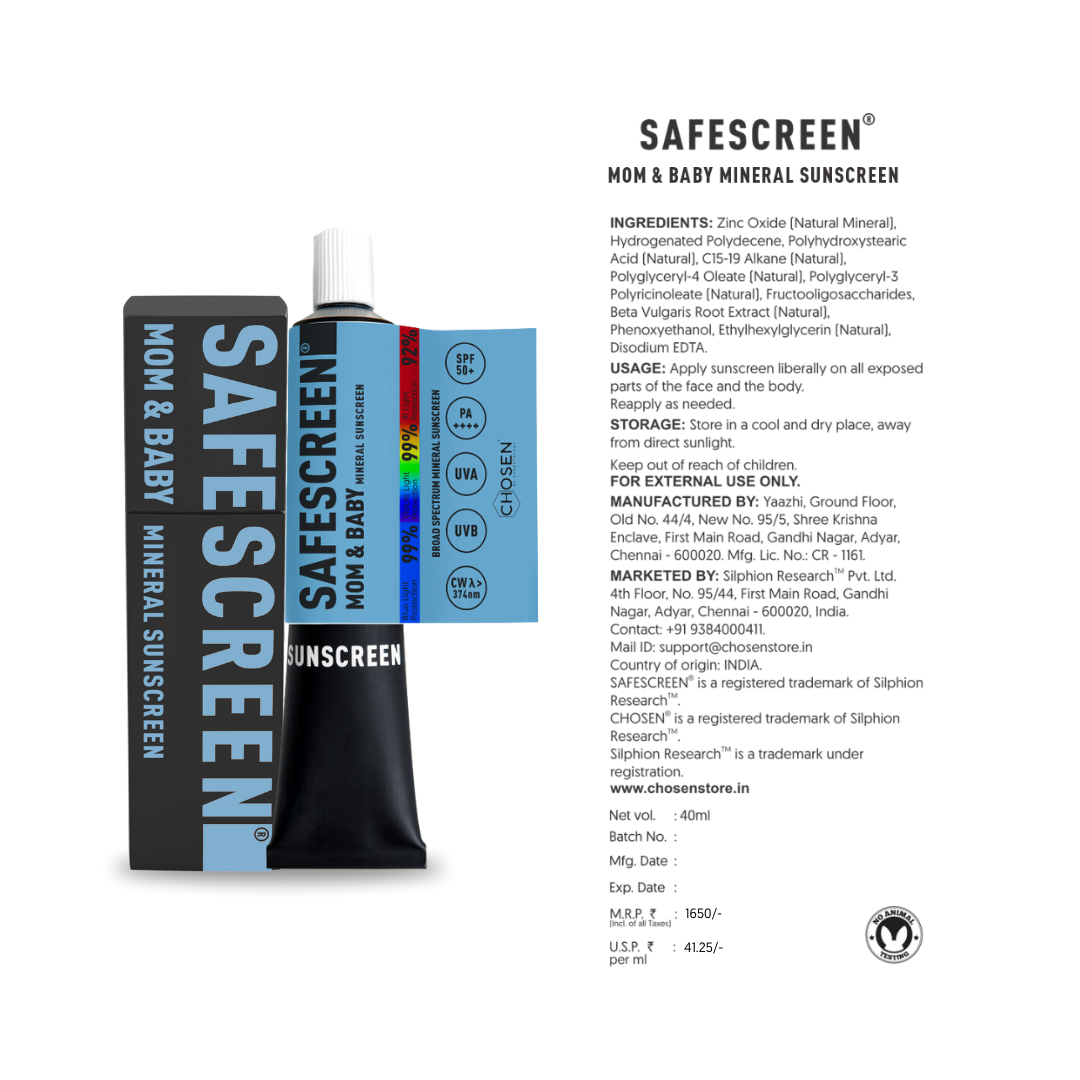 SAFESCREEN® Mom & Baby Mineral Sunscreen SPF 50+