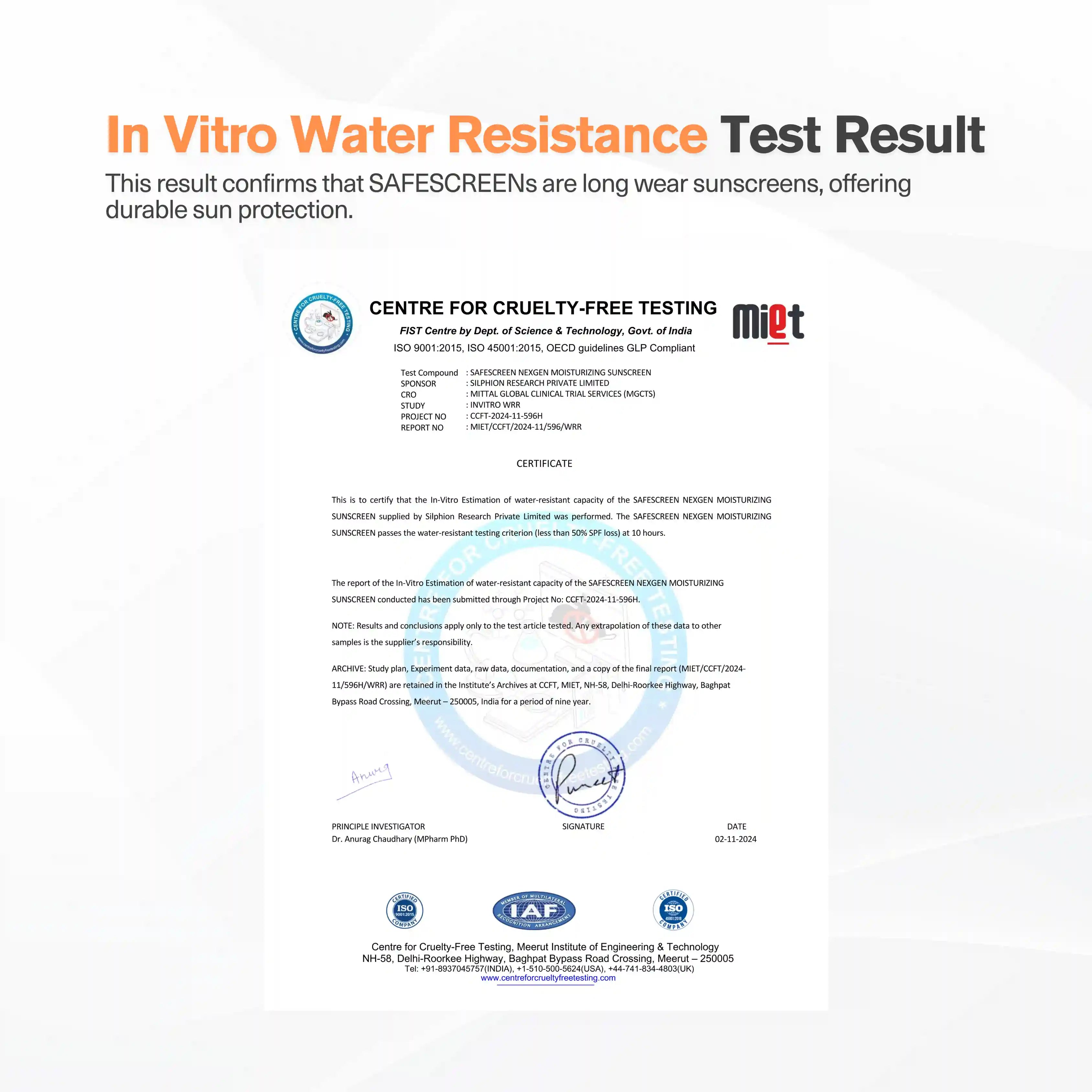 SAFESCREEN® NEXGEN SPF 60+ Moisturizing Sunscreen