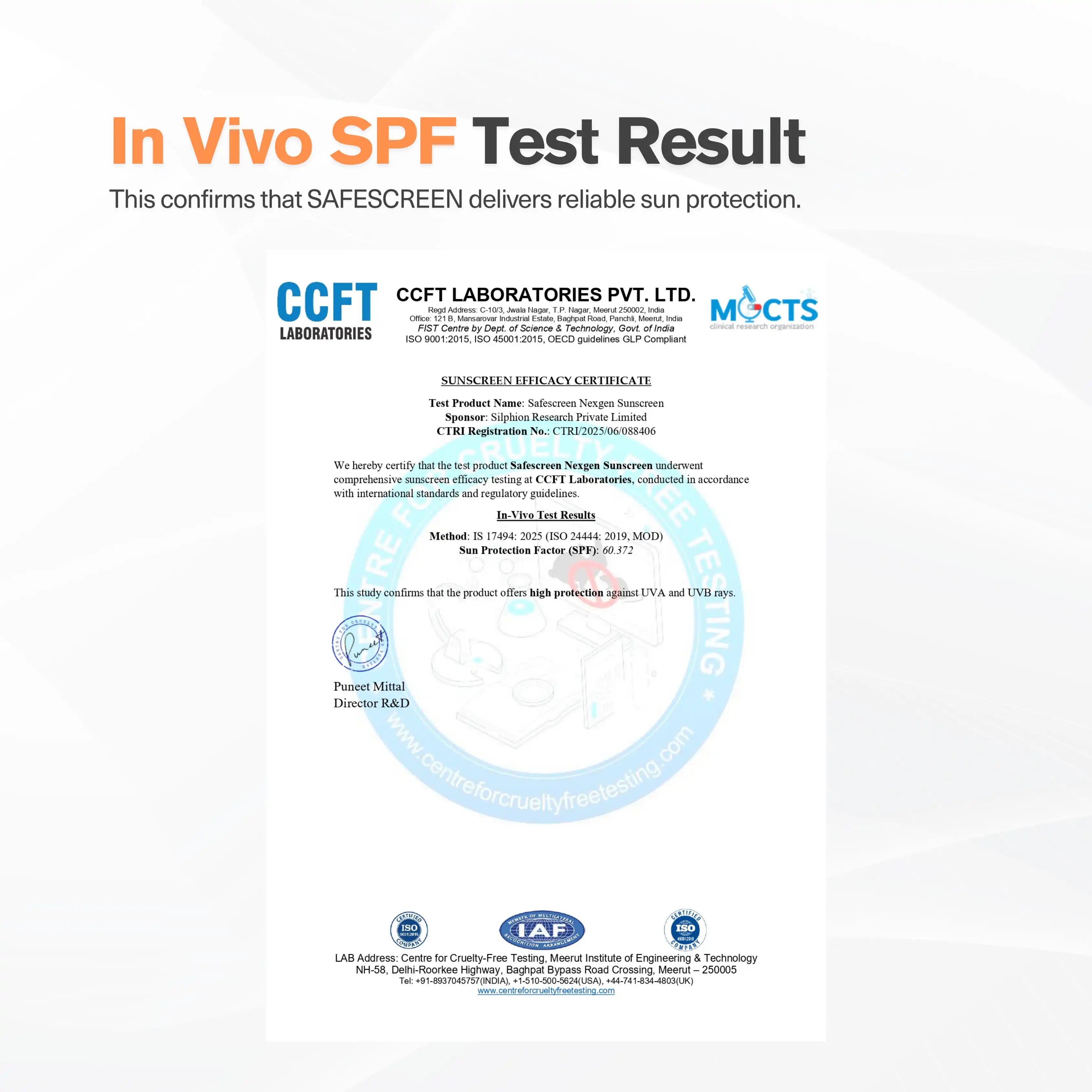 SAFESCREEN® NEXGEN SPF 60+ Moisturizing Sunscreen