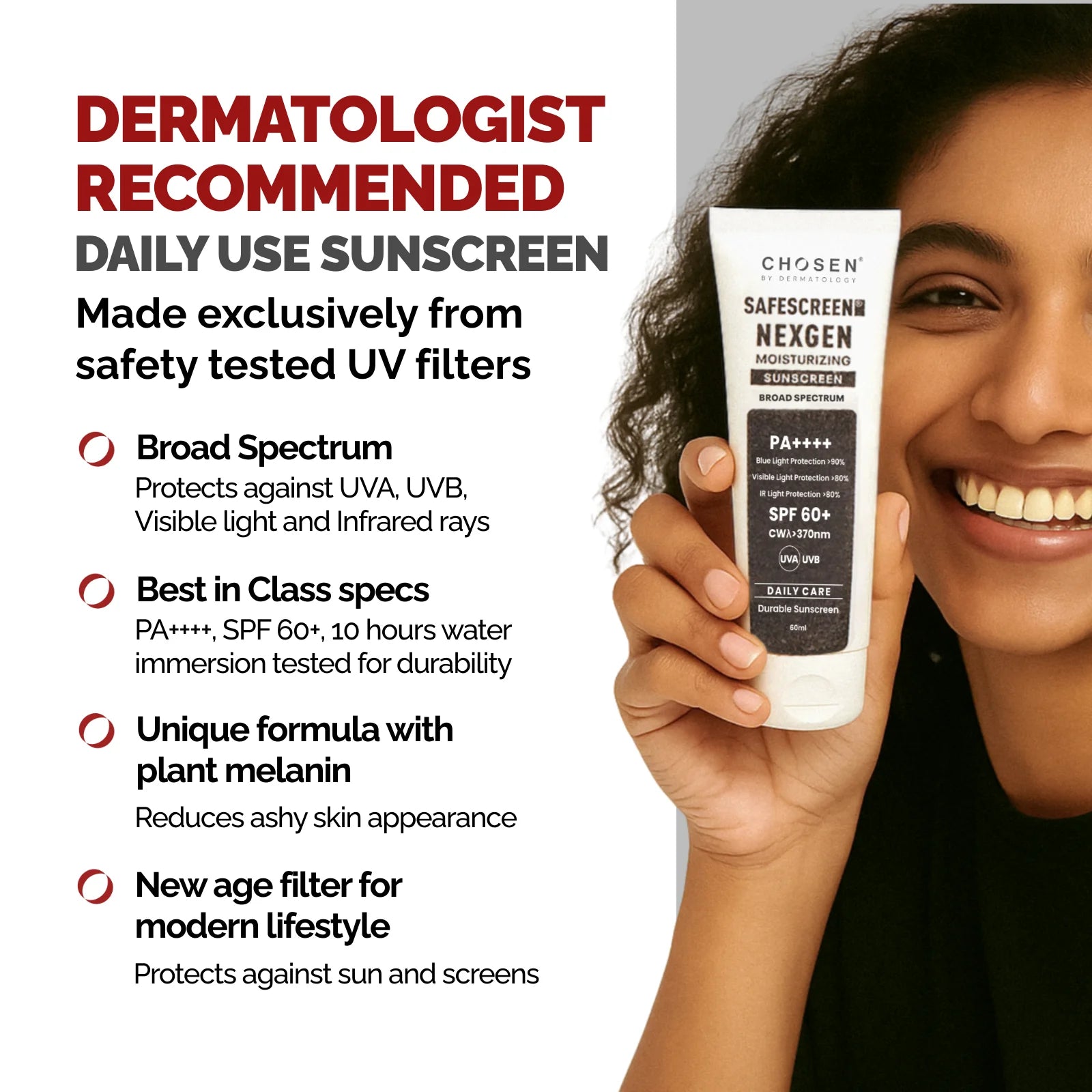 SAFESCREEN® NEXGEN SPF 60+ Moisturizing Sunscreen