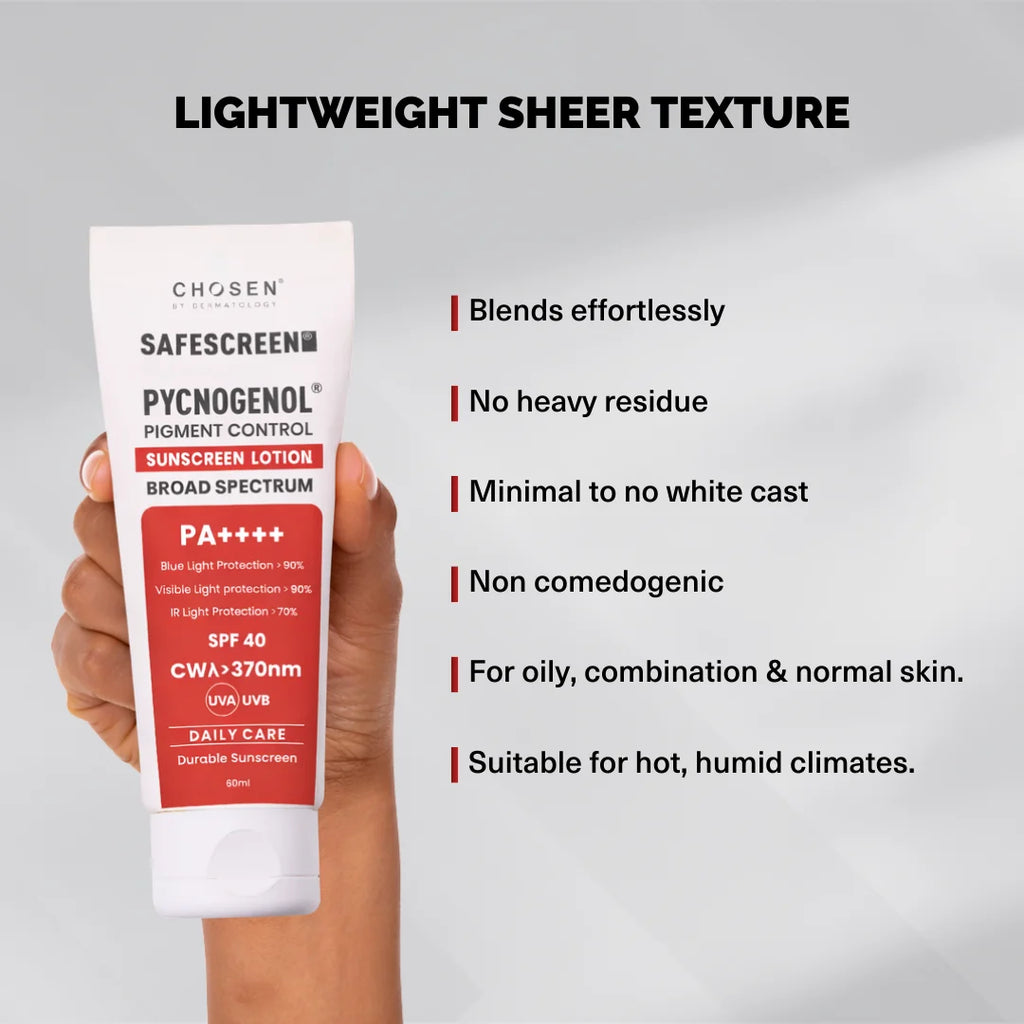SAFESCREEN® Pycnogenol® Pigment Control Sunscreen Lotion SPF 40