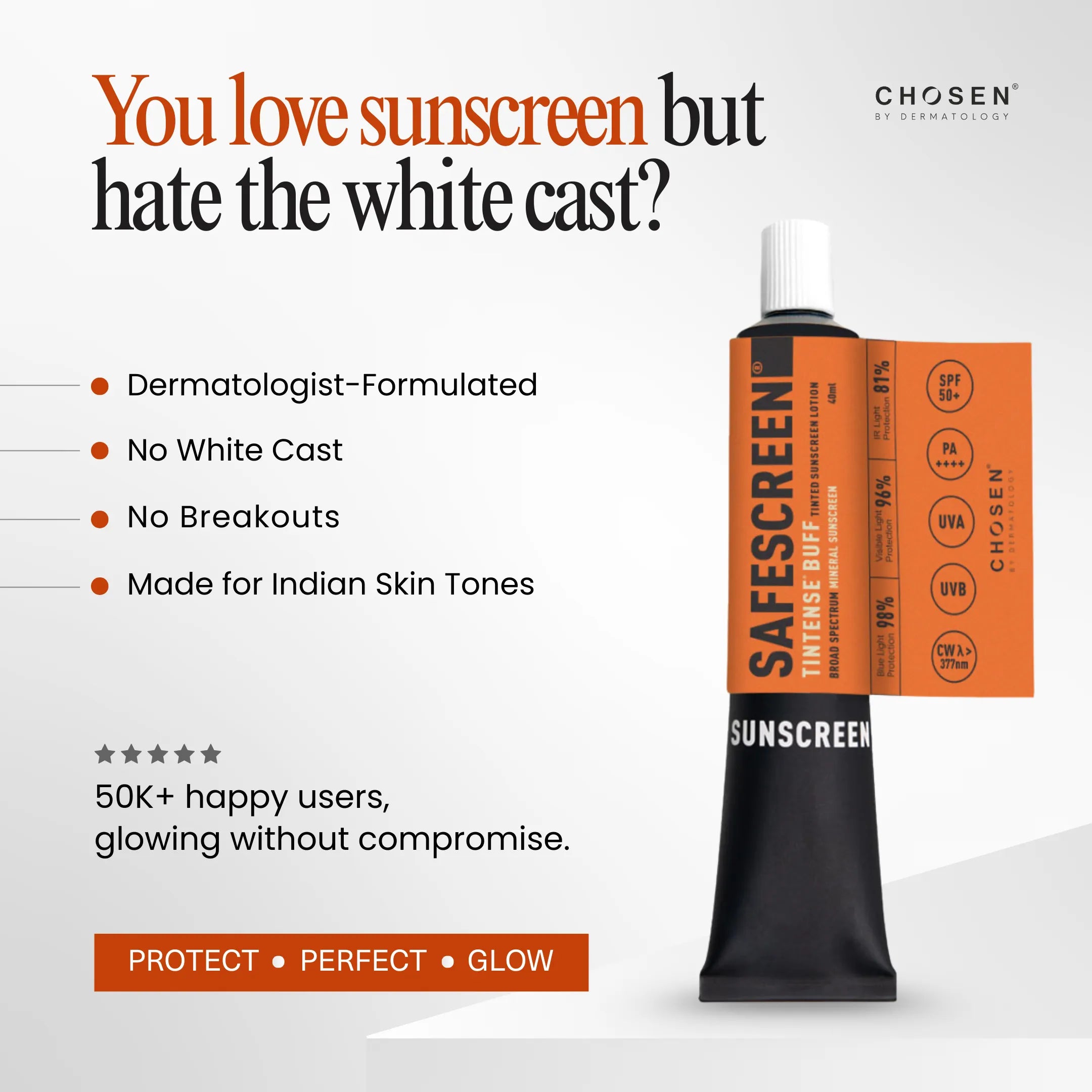 SAFESCREEN® TINTENSE® Buff IST-26 Tinted Sunscreen Lotion SPF 50+