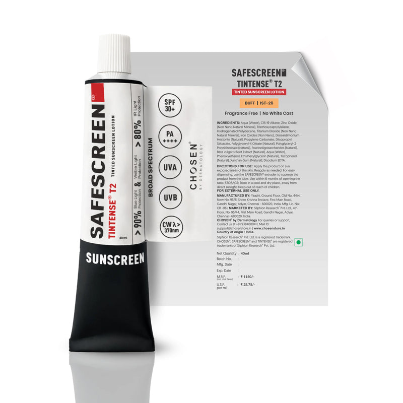 SAFESCREEN Tintense T2 Buff Tinted Sunscreen Lotion