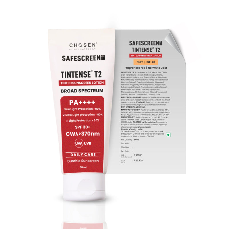 SAFESCREEN Tintense T2 Buff Tinted Sunscreen Lotion