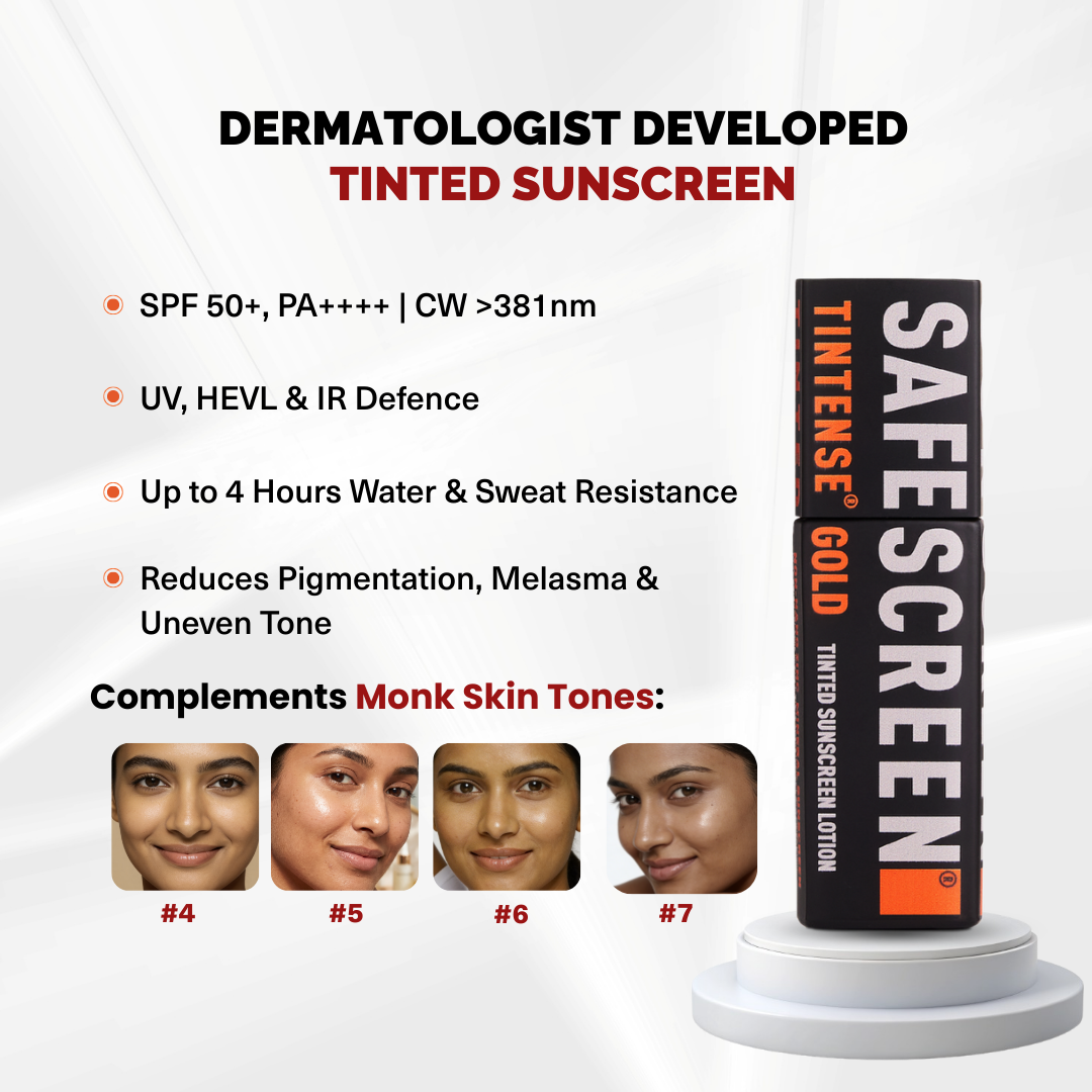 SAFESCREEN® TINTENSE® Gold Tinted Sunscreen Lotion SPF 50+