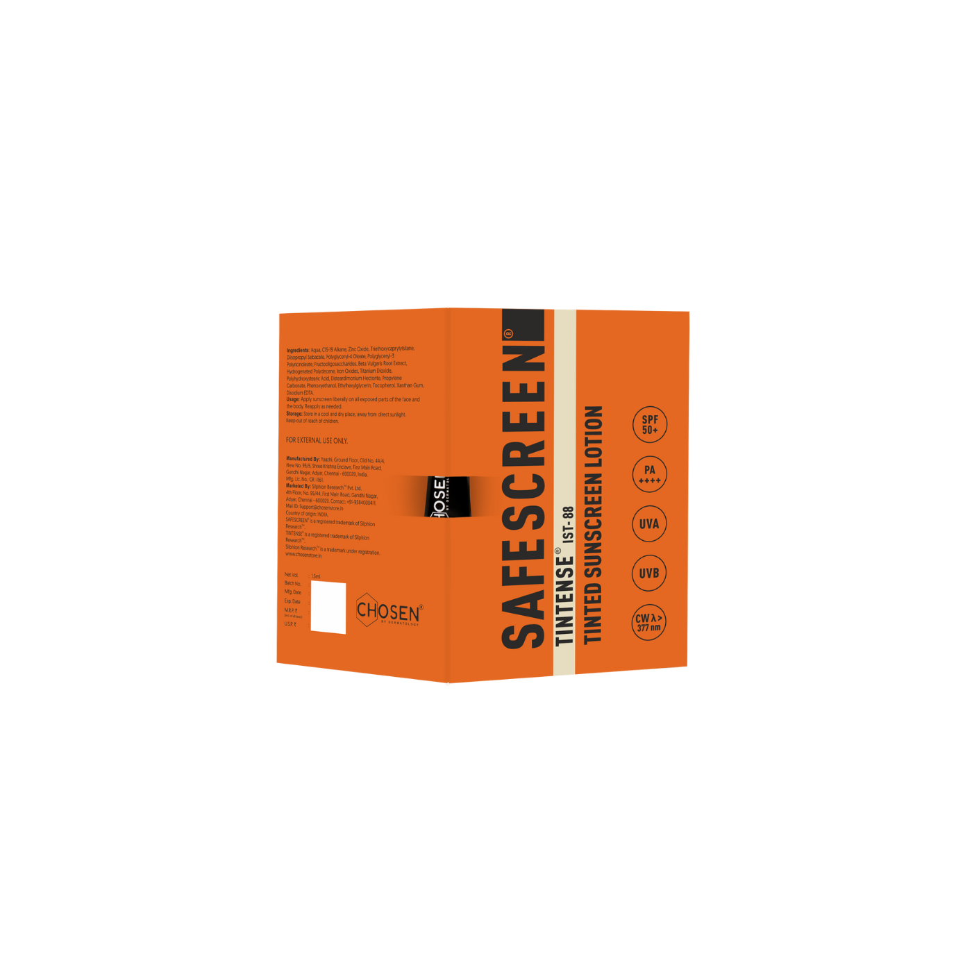 SAFESCREEN TINTENSE Light IST-88 Mini Pack 1.5ml (Redeem for 150 Zola Points)