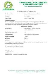 Safescreen Sheer Test Report