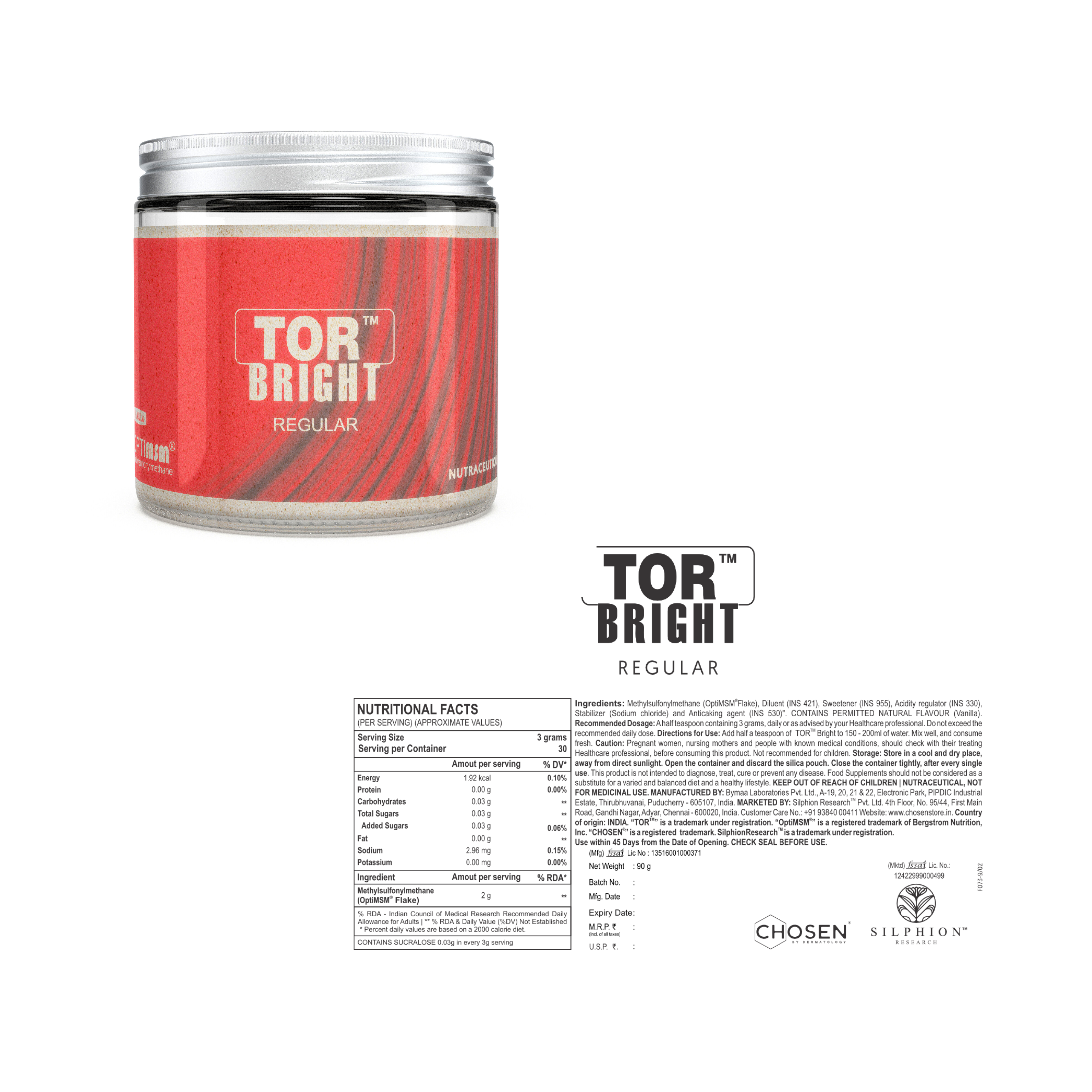 TOR™ Bright OptiMSM® Methylsulfonylmethane (MSM)