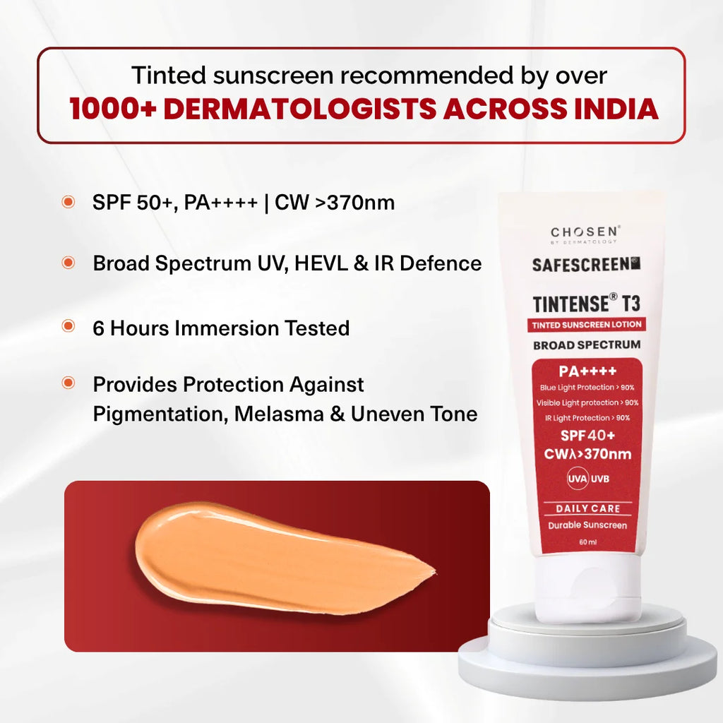 SAFESCREEN® TINTENSE® T3 (Beige) Tinted Sunscreen Lotion PA++++ SPF 40+