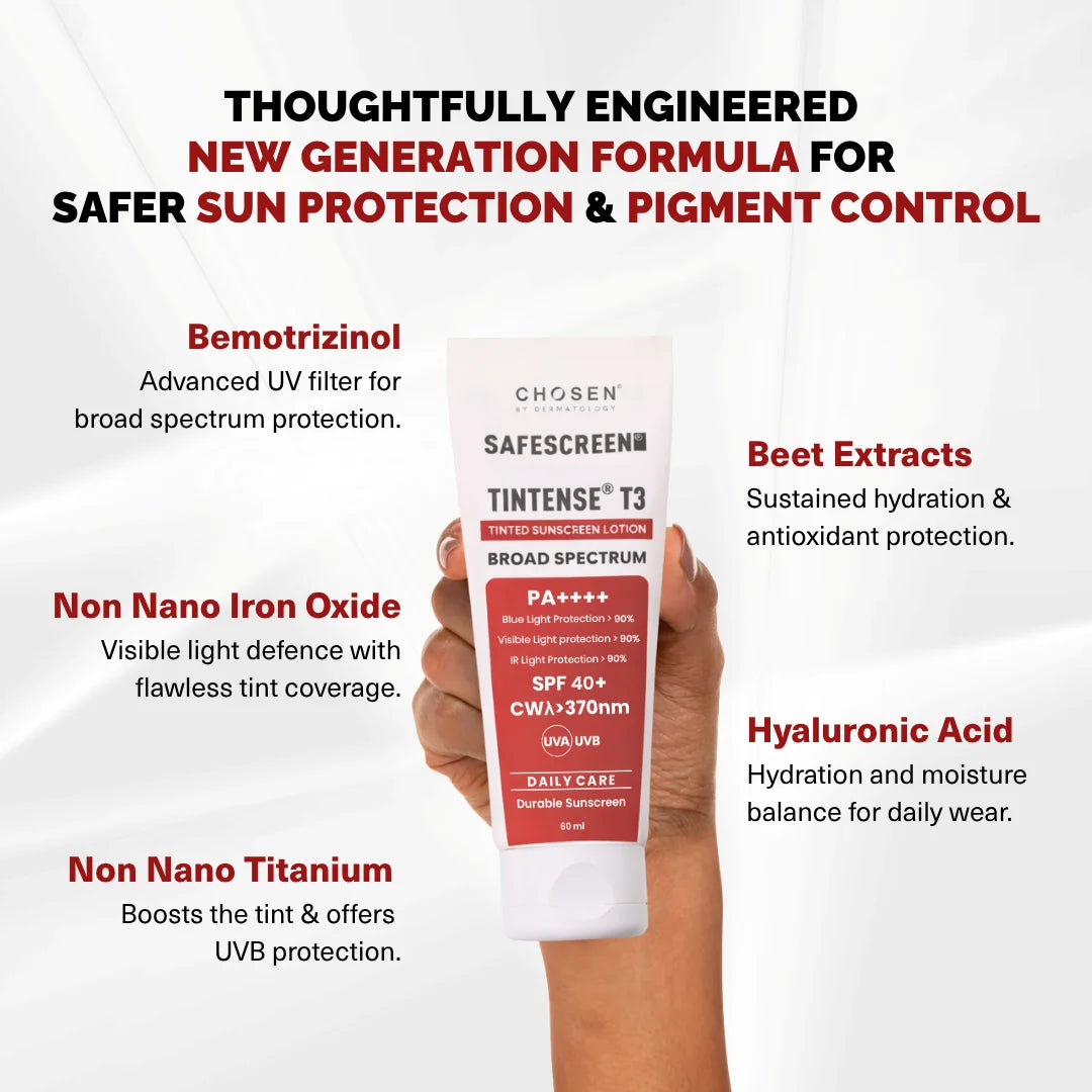 SAFESCREEN® TINTENSE® T3 (Beige) Tinted Sunscreen Lotion PA++++ SPF 40+
